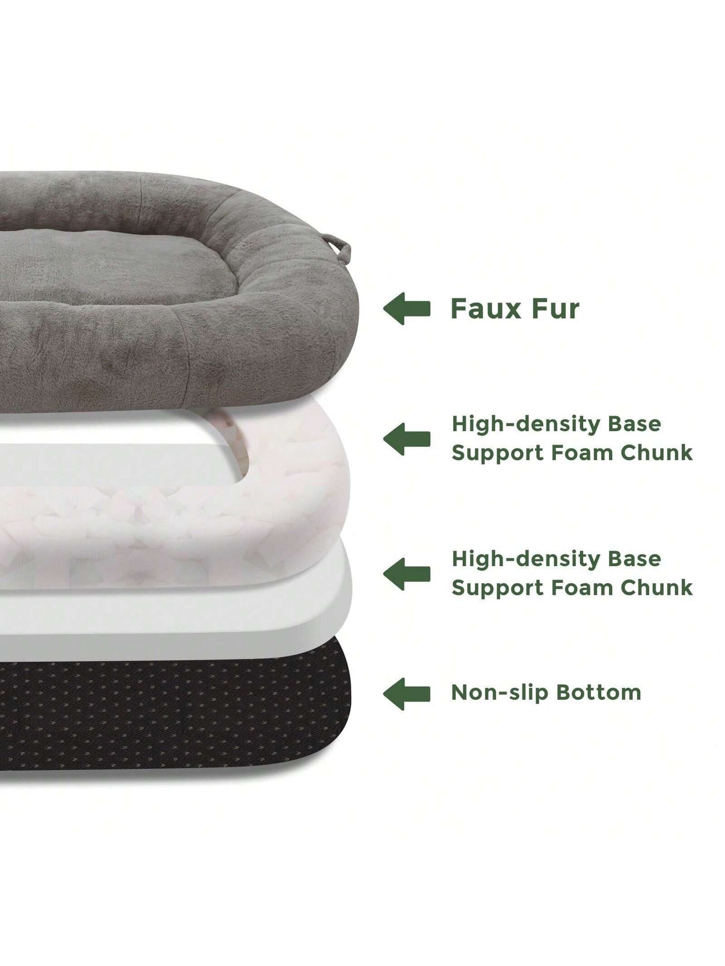 MAXYOYO Dog Bed for Human,Giant Bean Bag Sofa Bed for People Adults, Extra Large Size Dog Bed for Pets, Cozy Nap Bed with Handle, Removable Cover, Beige, 72.8"X45.3"X12"