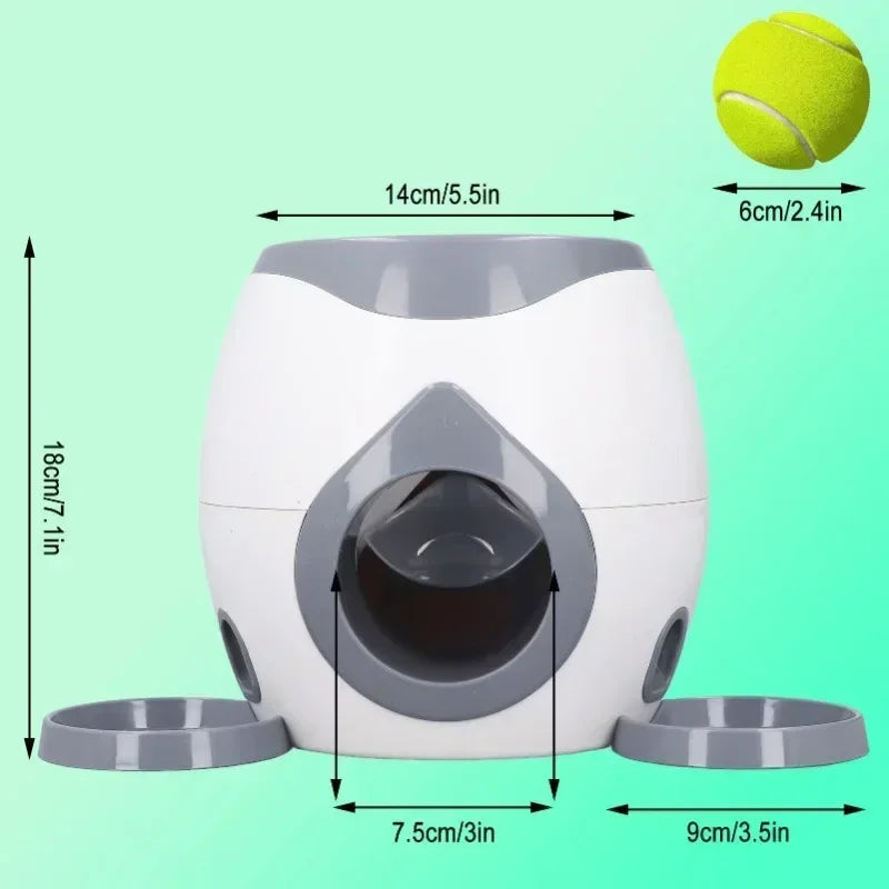 Automatic Ball Launcher for Dog Toy, Interactive Tennis Ball Launcher Machine for Medium Dogs, Interactive Training Smart Feeder