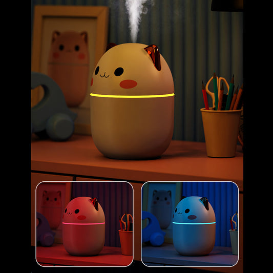 Cute Cat Humidifier with Night Light – Stylish, Quiet, and Portable